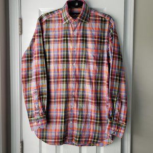 Peter Millar Men's Casual Plaid Shirt Size M